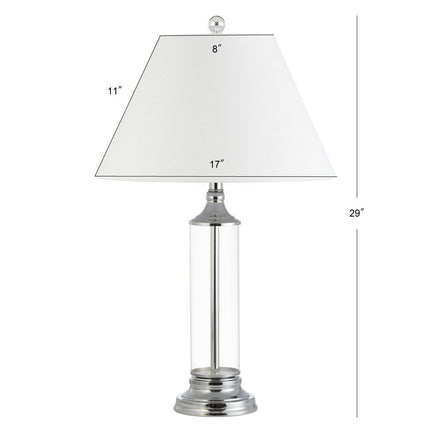 Set of Two 29" Silver Novelty Table Lamps With Empire Shades