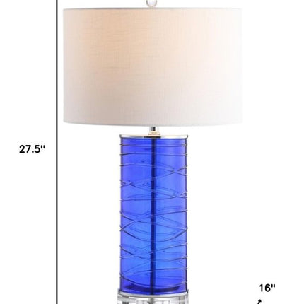 Set of Two 28" Clear Novelty Table Lamps With Globe Shades