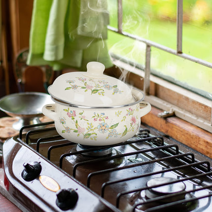 3pcs Enamel Palm Pots - Versatile Cooking, Stewing, Noodle, Salad, and Portable Outdoor Cooker