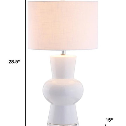 29" Clear Novelty Table Lamp With Drum Shade