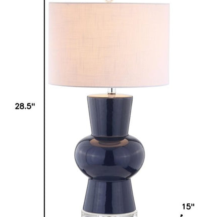 29" Clear Novelty Table Lamp With Drum Shade