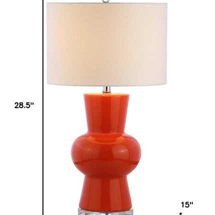 29" Clear Novelty Table Lamp With Drum Shade