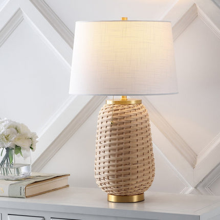 25" Gold Urn Table Lamp With Empire Shade