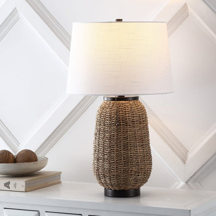 25" Antiqued Bronze Urn Table Lamp With Empire Shade
