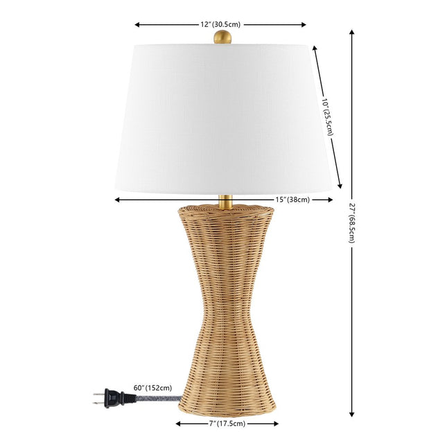 Set of Two 27" Clear Novelty Table Lamps LED With Empire Shades