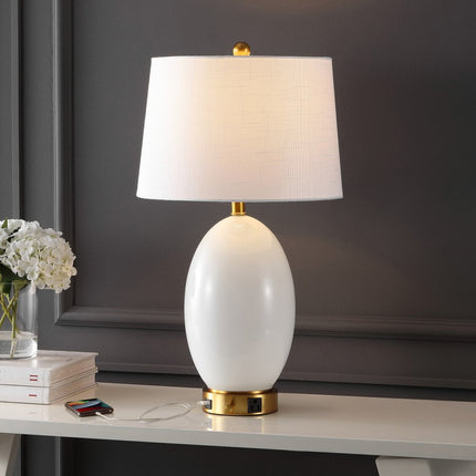 27" Gold Novelty Table Lamp With Empire Shade