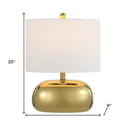 20" Clear Round Table Lamp With Novelty Shade