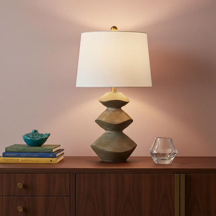 25" Clear Novelty Table Lamp With Empire Shade