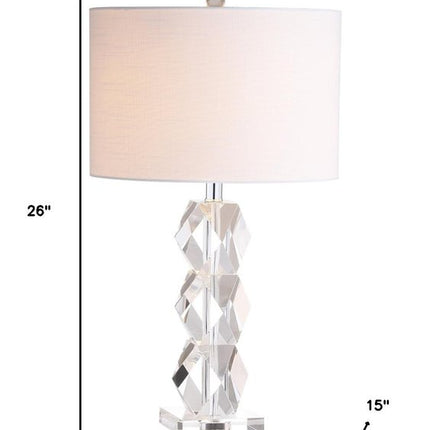 26" Clear Novelty Table Lamp With Drum Shade