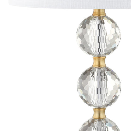 25" Gold Novelty Table Lamp LED With Drum Shade