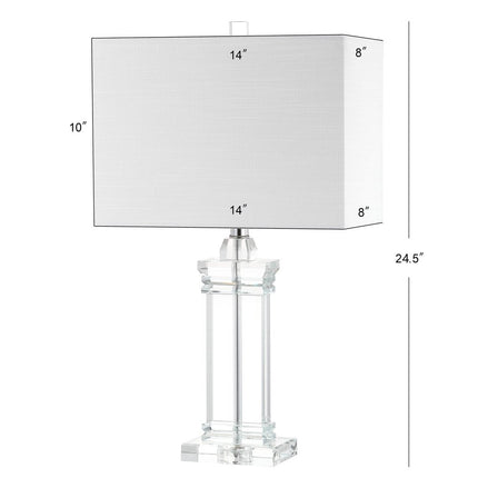 25" Clear Novelty Table Lamp LED With Shade