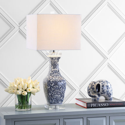 28" Clear Novelty Table Lamp With Square Shade