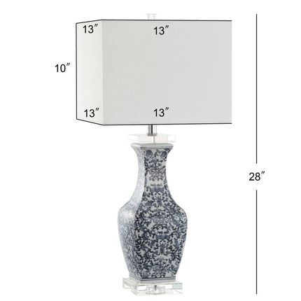 28" Clear Novelty Table Lamp With Square Shade