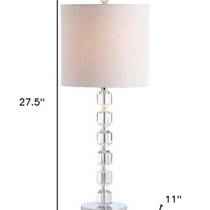 Set of Two 28" Silver Table Lamps With Drum Shades