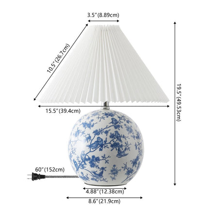 20" Clear Novelty Table Lamp With Cone Shade