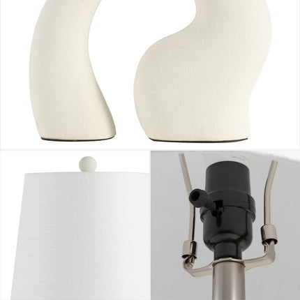 Set of Two 19" Clear Novelty Table Lamps LED With Empire Shades