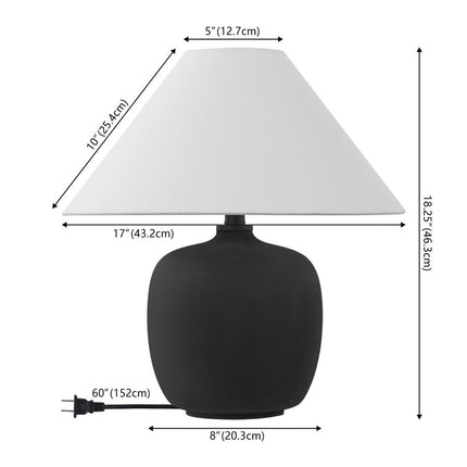 Set of Two 18" Clear Novelty Table Lamps With Empire Shades