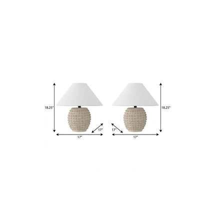 Set of Two 18" Clear Novelty Table Lamps With Empire Shades