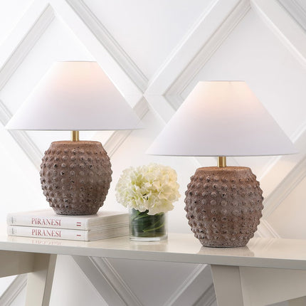 Set of Two 18" Clear Novelty Table Lamps With Empire Shades