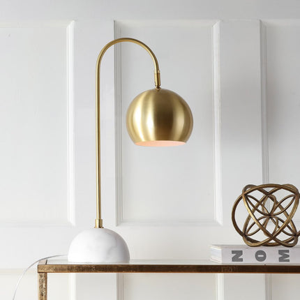 24" White Novelty Table Lamp LED With Globe Shade