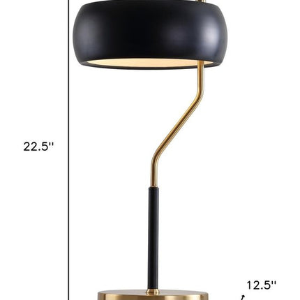 23" Gold Novelty Table Lamp LED With Globe Shade