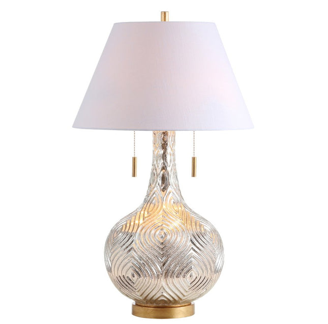 31" Gold Novelty Table Lamp LED With Globe Shade
