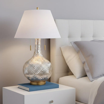 31" Gold Novelty Table Lamp LED With Globe Shade