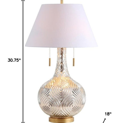 31" Gold Novelty Table Lamp LED With Globe Shade