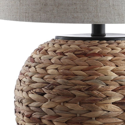 25" Clear Urn Table Lamp With Globe Shade