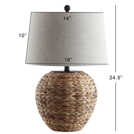 25" Clear Urn Table Lamp With Globe Shade