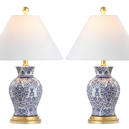 Set of Two 21" Gold Novelty Table Lamps LED With Empire Shades