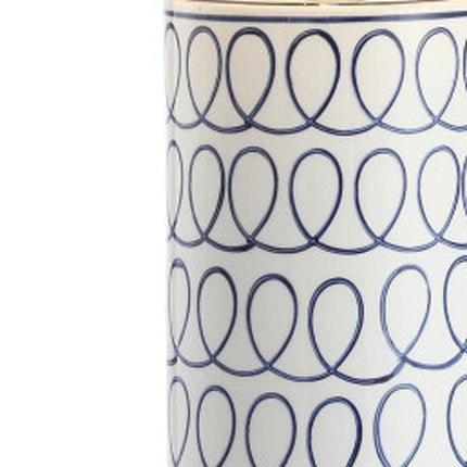 29" White Table Lamp LED With Drum Shade