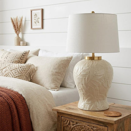 32" Clear Novelty Table Lamp LED With Empire Shade