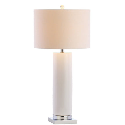 32" Silver Novelty Table Lamp LED With Drum Shade