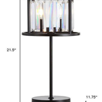 22" Antiqued Bronze Novelty Table Lamp LED With Globe Shade