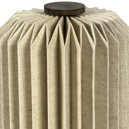 9" Natural Geometric Table Lamp LED With Cylinder Shade