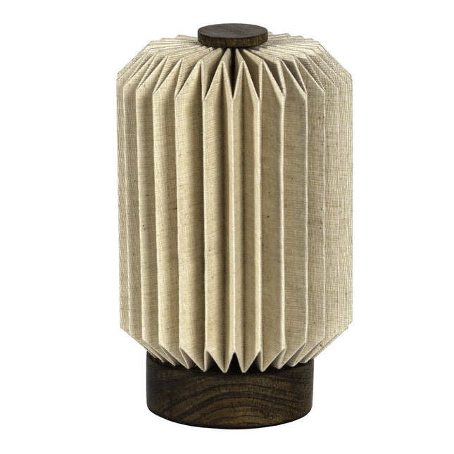 9" Natural Geometric Table Lamp LED With Cylinder Shade