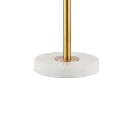 28" White Table Lamp With Globe Shade