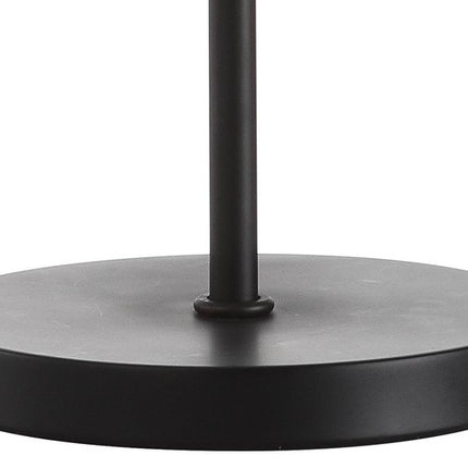 25" Bronze Lantern Table Lamp With Drum
