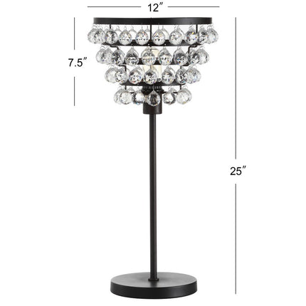 25" Bronze Lantern Table Lamp With Drum