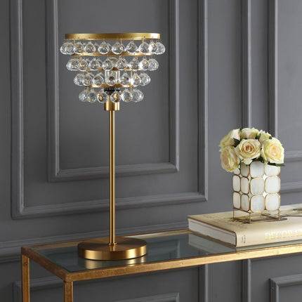 25" Gold Novelty Table Lamp With Drum
