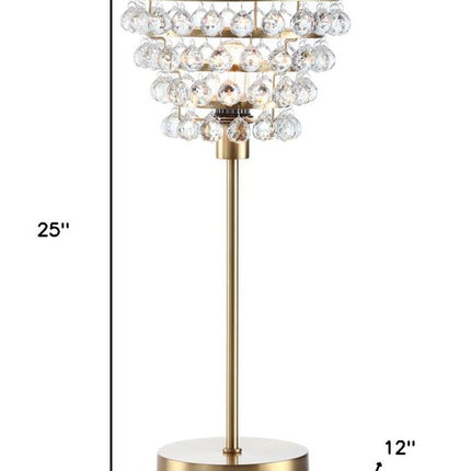 25" Gold Novelty Table Lamp With Drum
