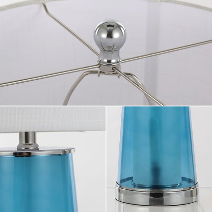Set of Two 26" Silver Lighthouse Table Lamps With Drum Shades