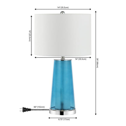 Set of Two 26" Silver Lighthouse Table Lamps With Drum Shades