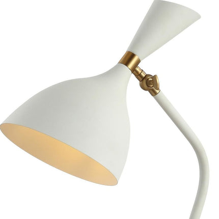 22" White Table Lamp LED With Bell Shade