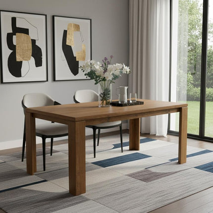 63" Walnut Solid Wood Dining Table