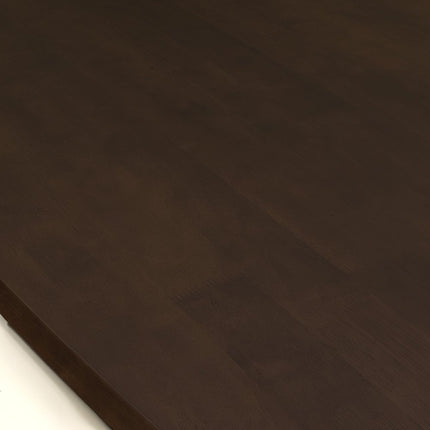 59" Walnut and Black Solid Wood Dining Table