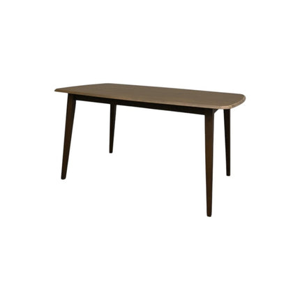 59" Walnut and Black Solid Wood Dining Table