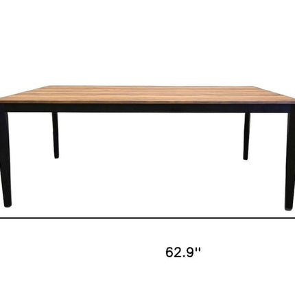 63" Walnut and Black Wood Dining Table