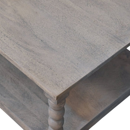 43" Brown Solid Wood Solid Coffee Table With Drawer
